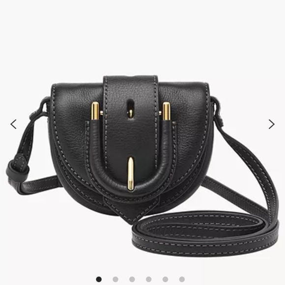 Fossil Elegant Black‎ Leather Women's MINI Bag. - Picture 13 of 15
